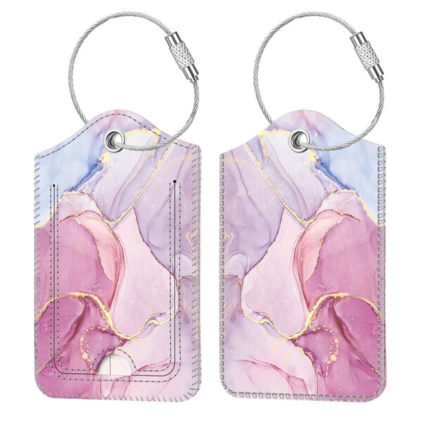 Luggage Tags with Privacy Cover, 2 Pack