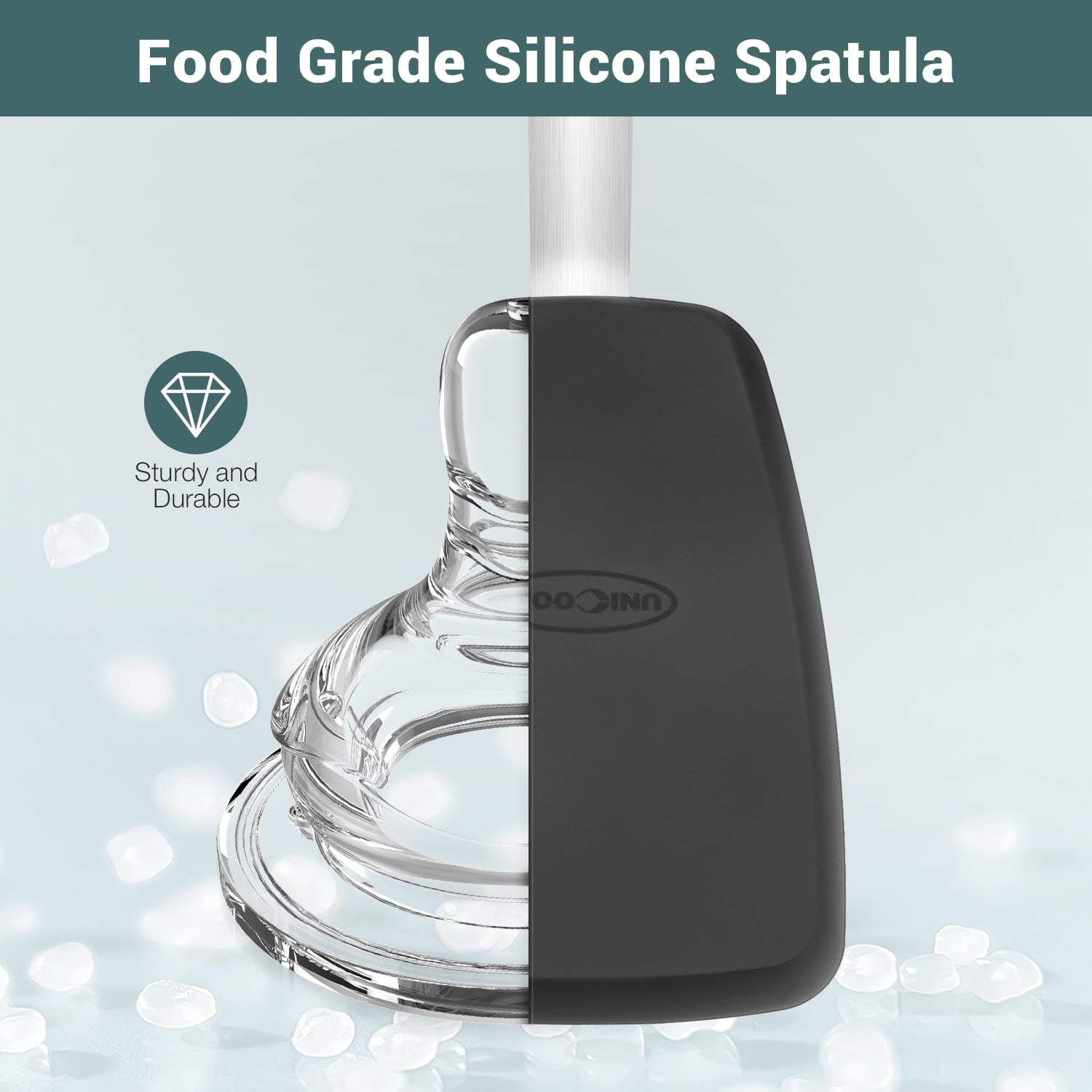 Flexible Silicone Spatula Turner Set, 2 Piece