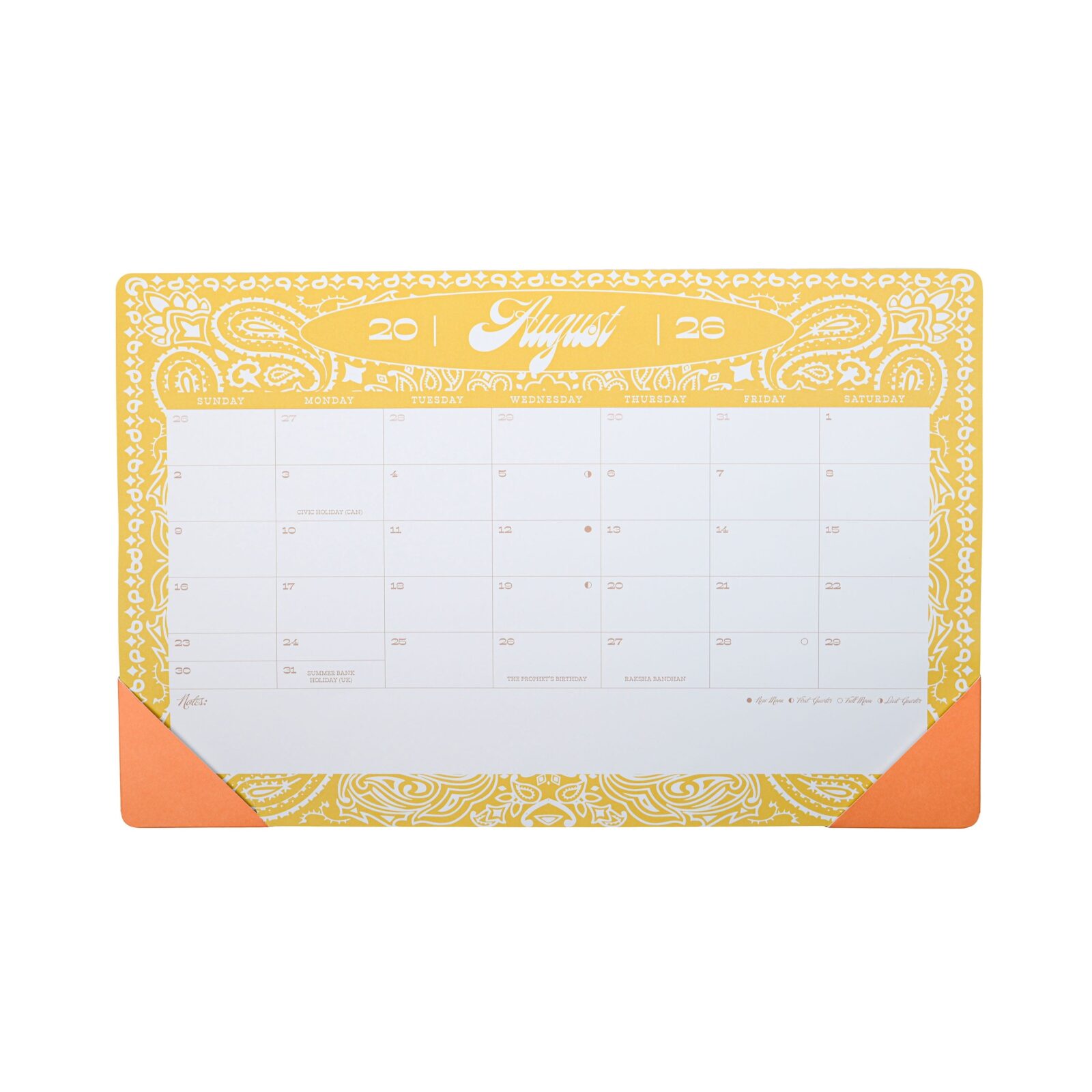 15-Month Desk Pad Calendar, 17 x 11 in