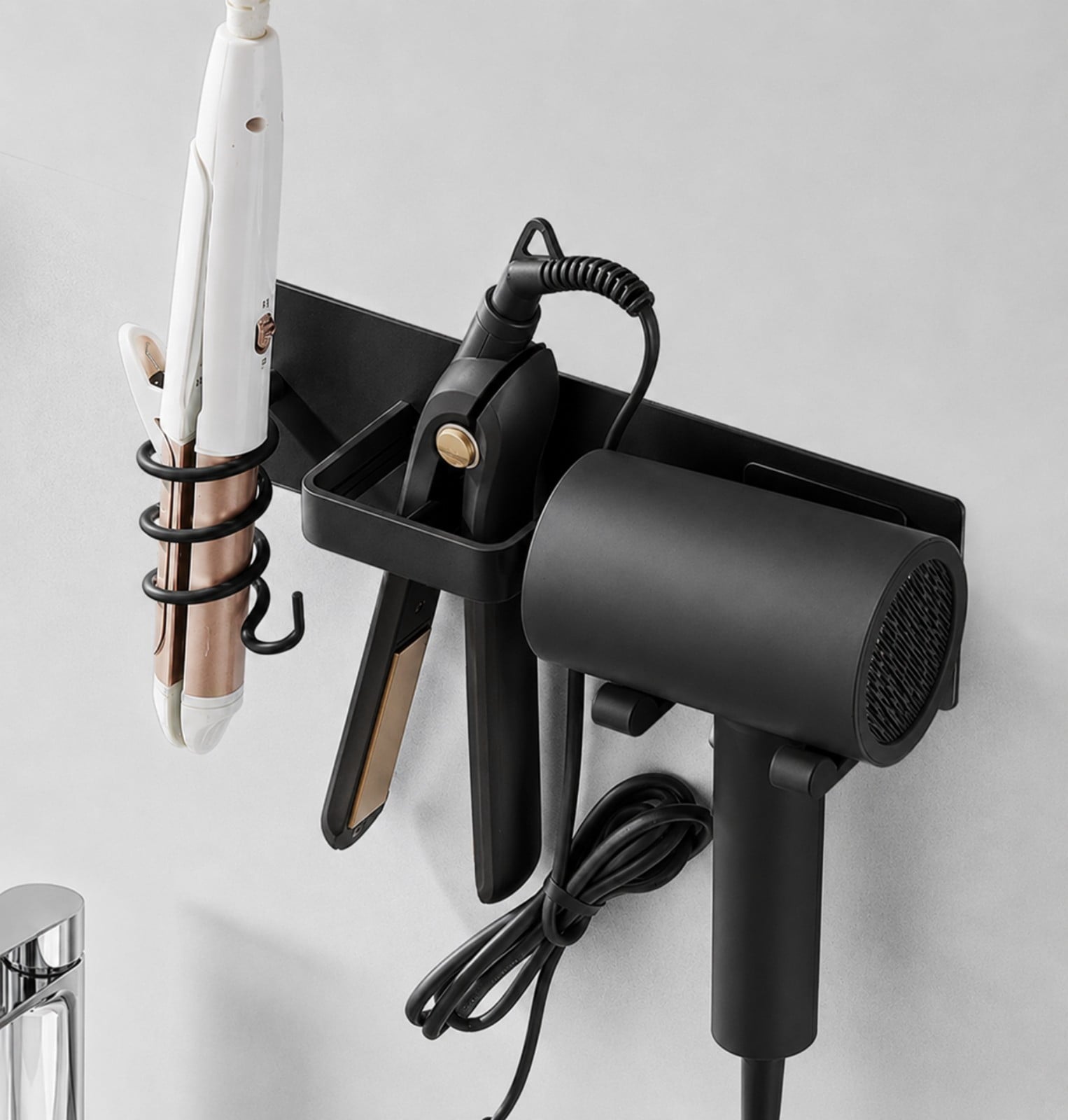 3-in-1 Hair Tool Organizer, Wall Mount
